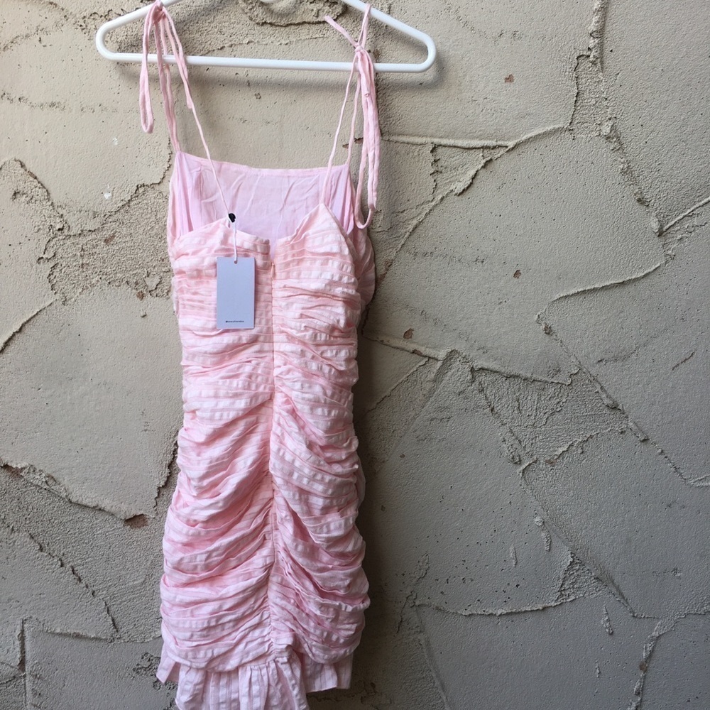 Lovers + Friends Amy Mini Dress in Sunrise Pink Size S - Picture 3 of 9